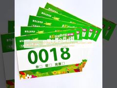 Customized/PANTONE/neon Color Race Bib Numbers with Rectangular Shape and Thickness of 0.5mm