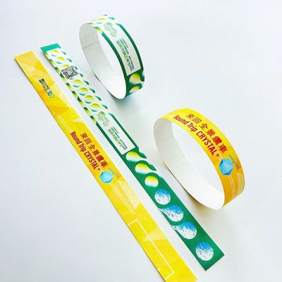 フルカラー スナップ 閉じる タイベック 腕帯 紙 防水 連続番号 バーコード