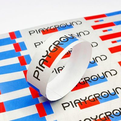 耐久性 Tyvek 紙 イベント ブレスレット バーコードとフルカラー印刷