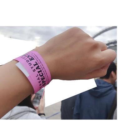 カスタム タイベック イベント ブレスレット バーコード番号 防水 イベントパーティ VIP 識別 入場 紙 ブレスレット バンド