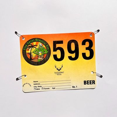 カスタム競技選手 子供と大人のためのビーブ番号 タイベック紙レース バイクマラソン 識別番号ビーブ