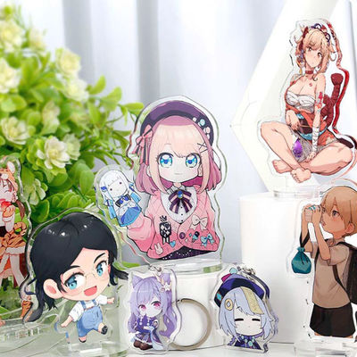 透明 アクリルキーチェン 金属リング 漫画キャラクター 耐久性 シルクスクリーン プリント 理想的な贈り物 アクリルキーチェン