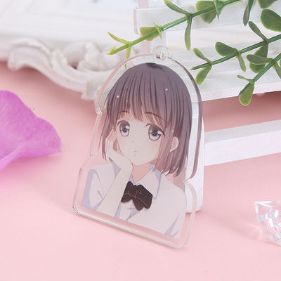カスタマイズされたアニメキャラクター アクリルキーチェイン 金属リング シルクスクリーン印刷