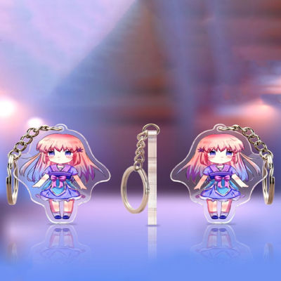 工場 パターン 明瞭に印刷 アクリルキーチェン 可愛い漫画キャラクター アイドル 耐久性金属リング 魅力 アクリルキーチェン