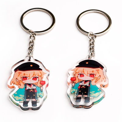 メーカー パターン プリント アクリルキーチェン カリキュラム キャラクター 可愛い 耐久性 メタルリング 魅力 アクリルキーチェン