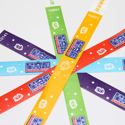 イベント入場とパーティー入場のための水/汗に耐えるタイベック腕帯