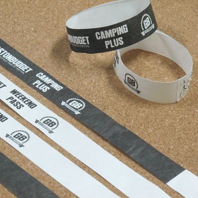 メーカー カスタム VIP 紙 ブレスレット 防水 配列番号 ティベック 紙 ブレスレット 祭り イベント